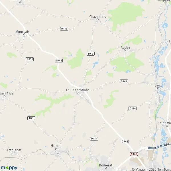 Map La Chapelaude map of La Chapelaude (03380) and practical information